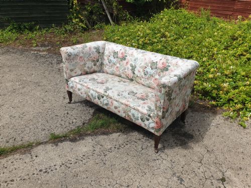 Upholstered 2 Seater Edwardian Sofa.