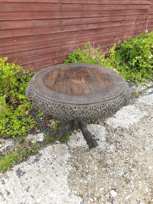 Anglo Indian Carved Centre Table. 
