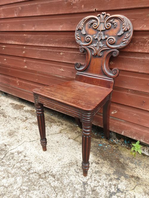 Regency Mahogany Hall Chair in the Style of Gillows