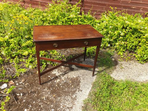 Late Georgian Single Drawer Mahogany Side Table.
