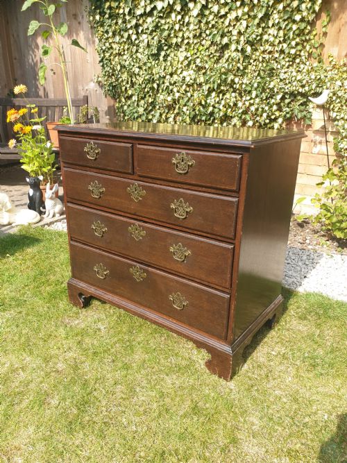 Antique Compact Oak Chest of Drawers