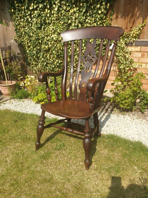 Chunky Victorian Windsor Armchair.