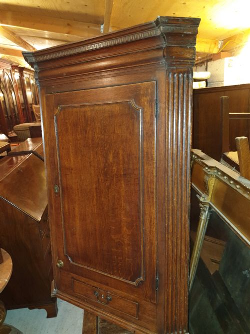 Late 18th Century Oak Corner Cupboard