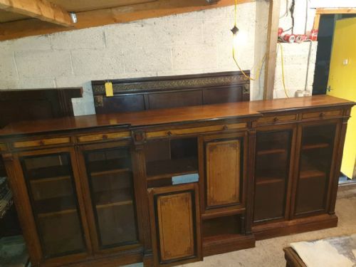 Large Victorian Oak Country House Bookcase