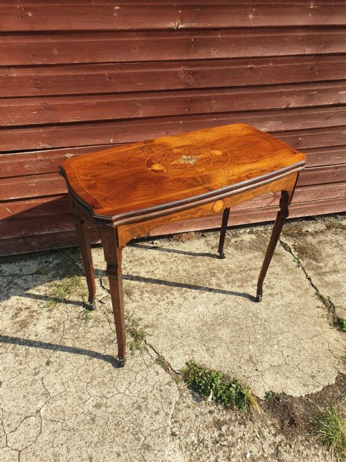 Inlaid Rosewood Games Table