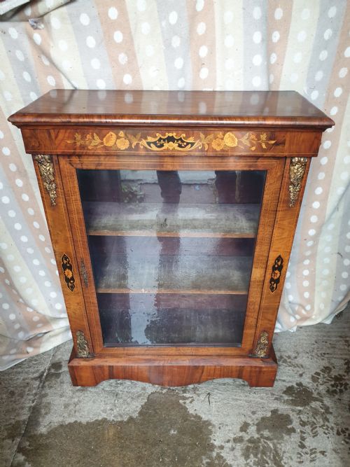 Good Inlaid Walnut Pier Cabinet