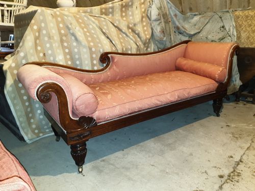 Good Regency Rosewood Chaise Longue