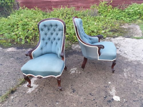 Pair of Mid Victorian Rosewood Bedroom Chairs