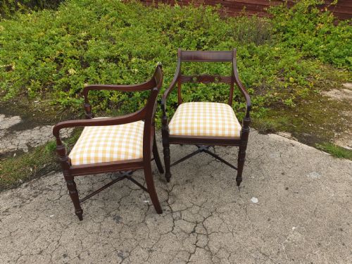 Very Close Pair of 19th Century Mahogany Desk Armchairs