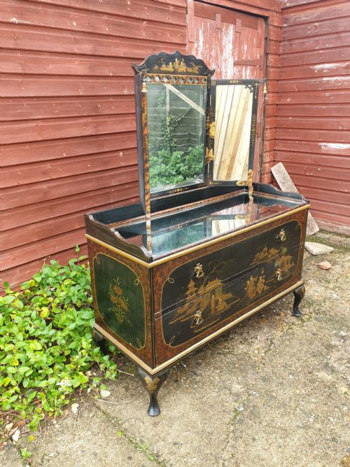 Unusual Decorated Edwardian Dressing Chest