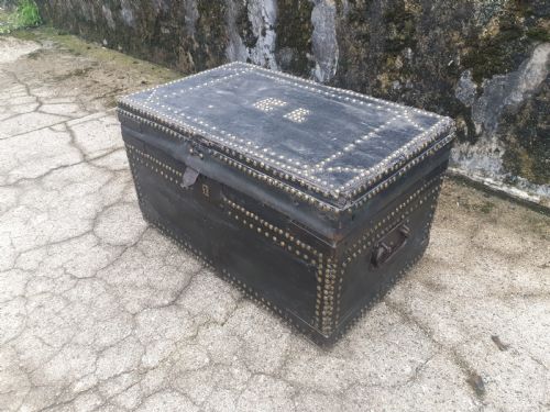 Early 19th Century Studded Travelling Trunk