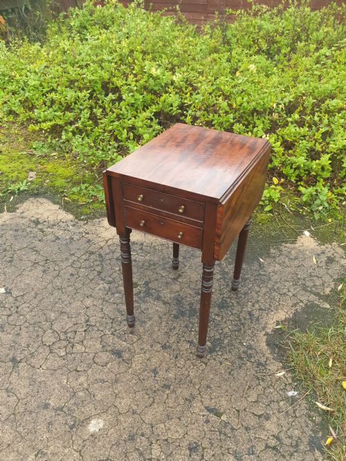Regency Mahogany 2 Drawer Lamp/work Table