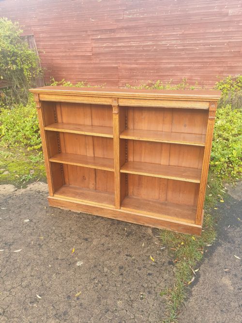 Late Victorian Oak Open Bookcase