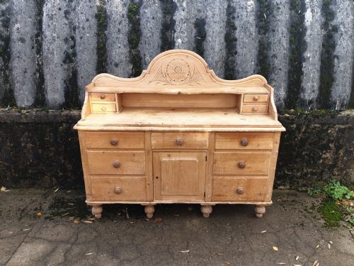 Late Victorian Pine Sideboard