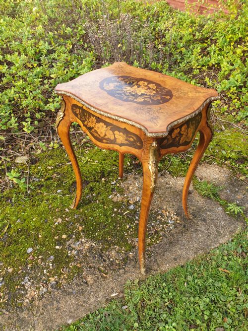Pretty Inlaid Victorian Work Table