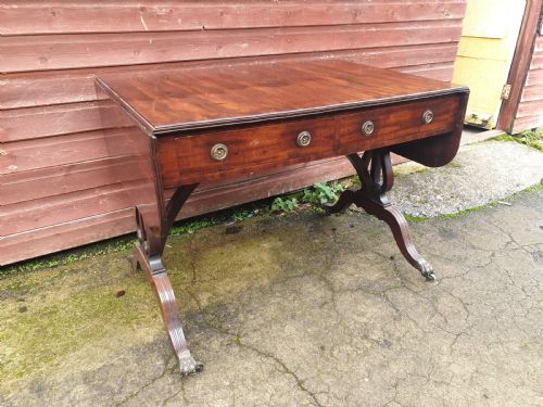 Regency Mahogany 2 Drawer Sofa Table