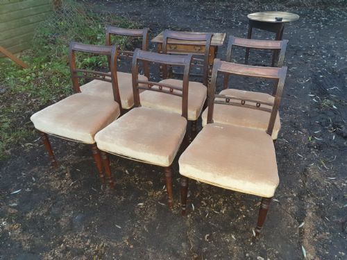 Set of 6 Regency Mahogany Dining Chairs.