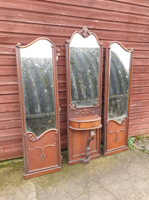 Early 20th Century 3 Fold Dressing Mirror.