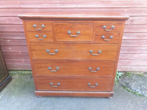 Practical Late Victorian Mahogany Chest.
makers Label.