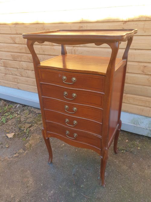Edwardian Inlaid Mahogany Music Cabinet.