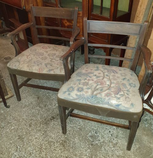 Pair of Mahogany Desk Armchairs