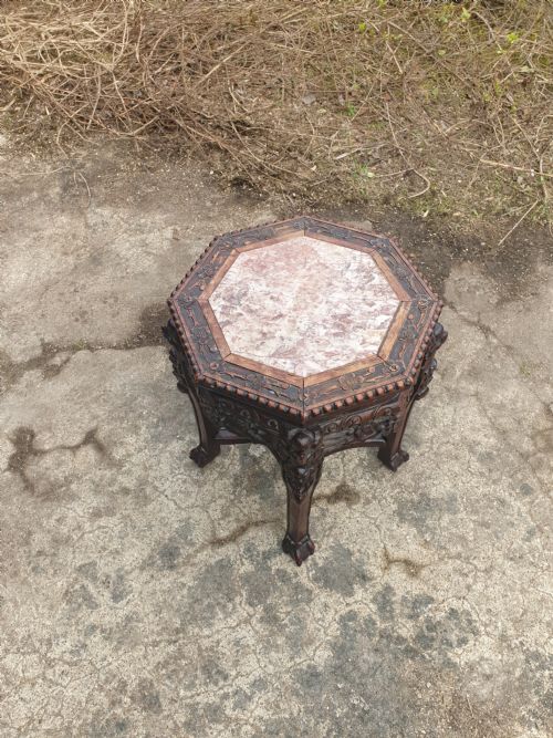 Late 19th Carved Chinese Hardwood Stand.