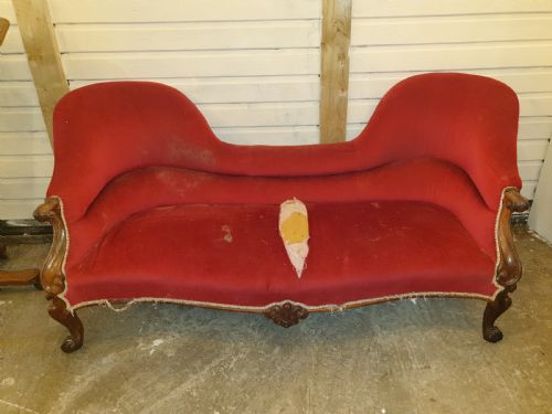 Victorian Rosewood Framed Double Ended Chaise.