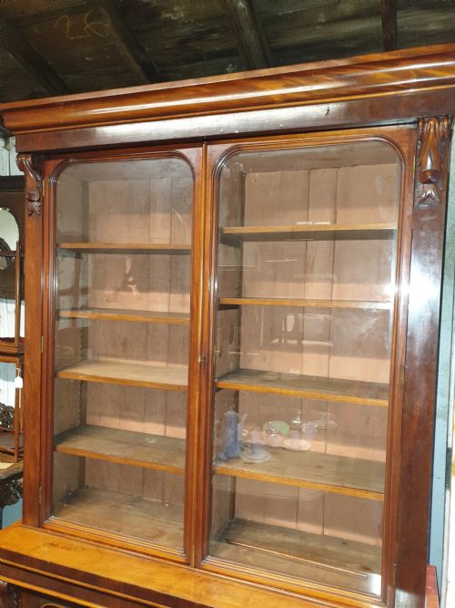 VICTORIAN MAHOGANY LIBRARY BOOKCASE - ADDITIONAL PHOTO 3