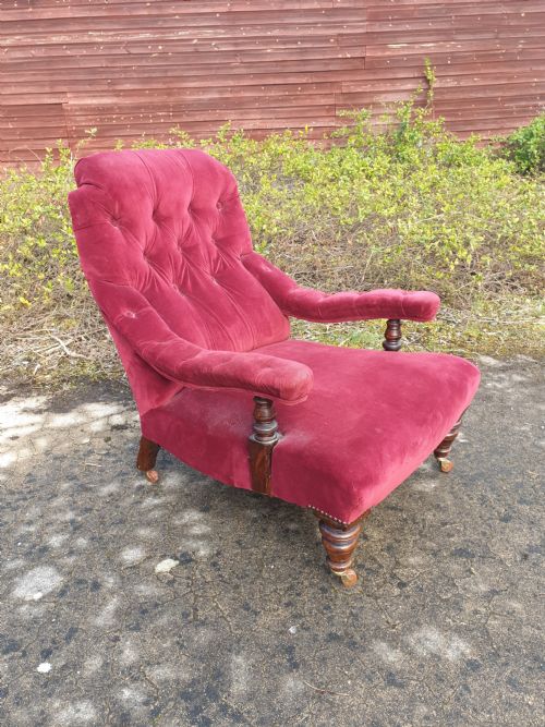 Late Victorian Upholstered Armchair