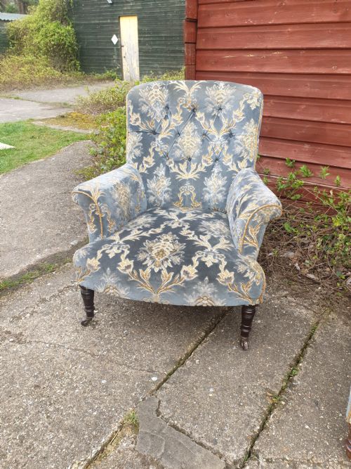 Late Victorian Upholstered Armchair