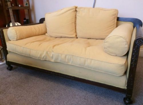 Edwardian Mahogany Framed 2 Seater Sofa.