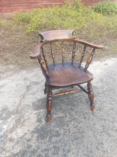 Victorian Smokers Bow Desk Armchair