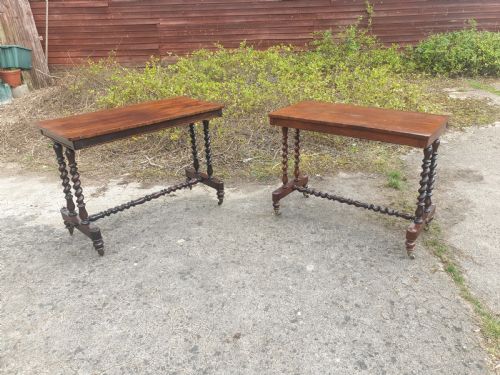 Matched Pair of Mid 19th Century Rosewood Side Table
