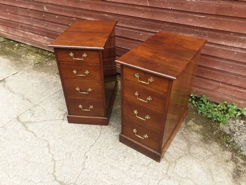 Pair of Late Victorian Bedside Chests.