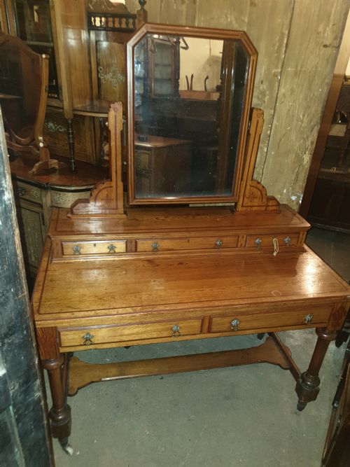 Victorian Decorated Pine Dressing Table