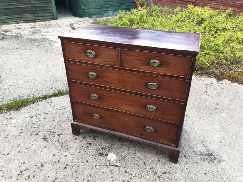 Regency Mahogany Chest with Cross Banded Top