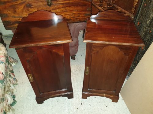 Pair of Very Similar Mahogany Bedside Cabinets