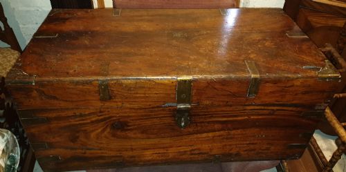 19th Century  Camphor Wood Travelling Trunk.