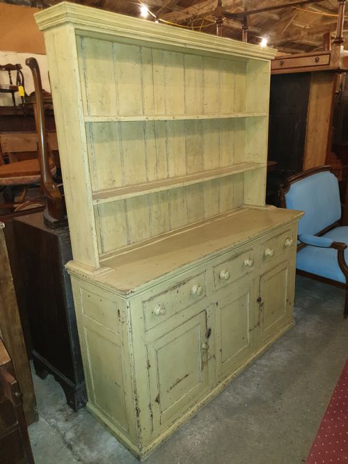 Victorian Painted Pine Welsh Farmhouse Dresser