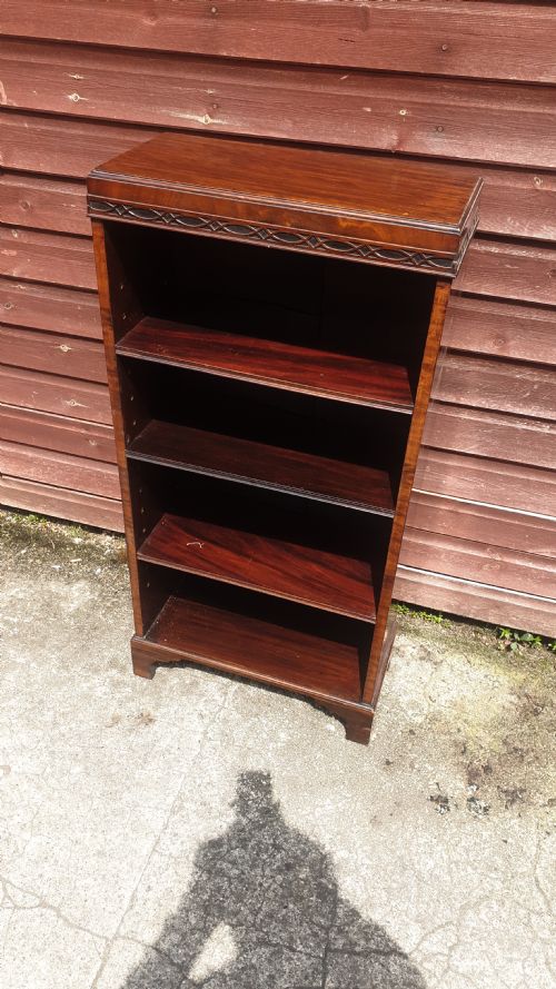 Small Mahogany Open Front Bookcase