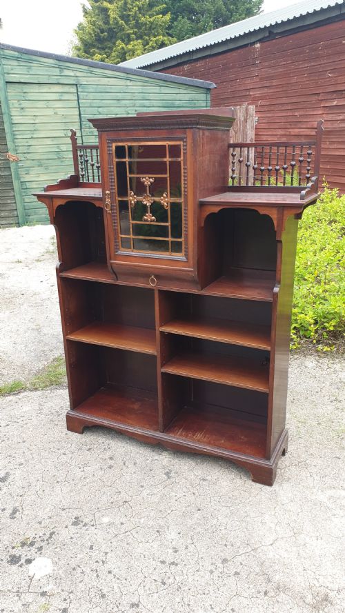 Late Victorian Mahogany Arts and Crafts Bookcase