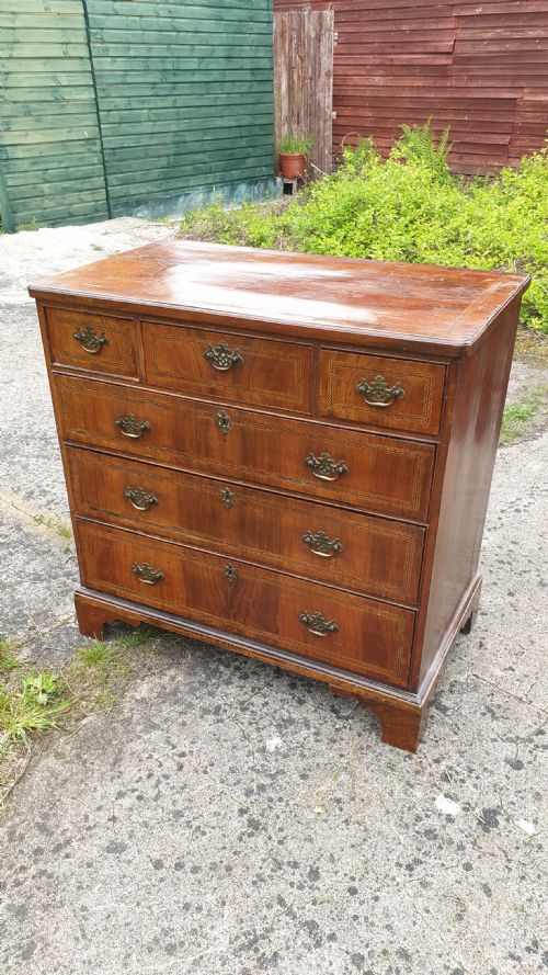 Georgian Inlaid Walnut Chest of Drawers