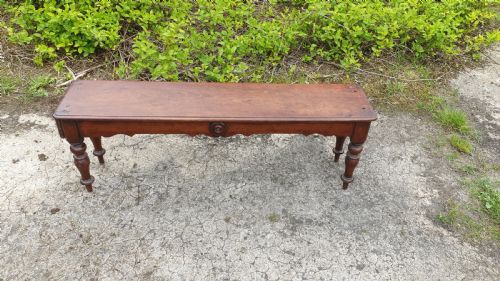 Mid 19th Century Mahogany Hall Bench.