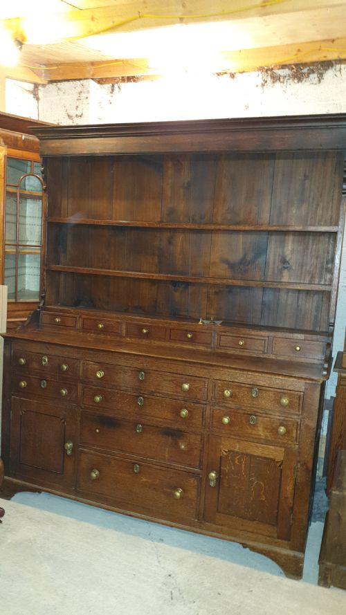 Early 19th Century Inlaid Oak Welsh Dresser