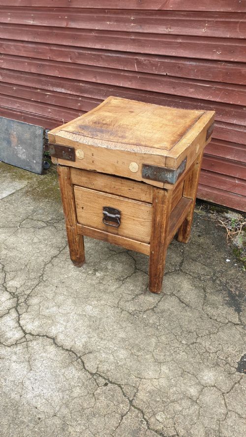 Early 20th Century Butchers Block.