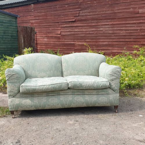 Edwardian Howard Style Upholstered 2 Seater Sofa.