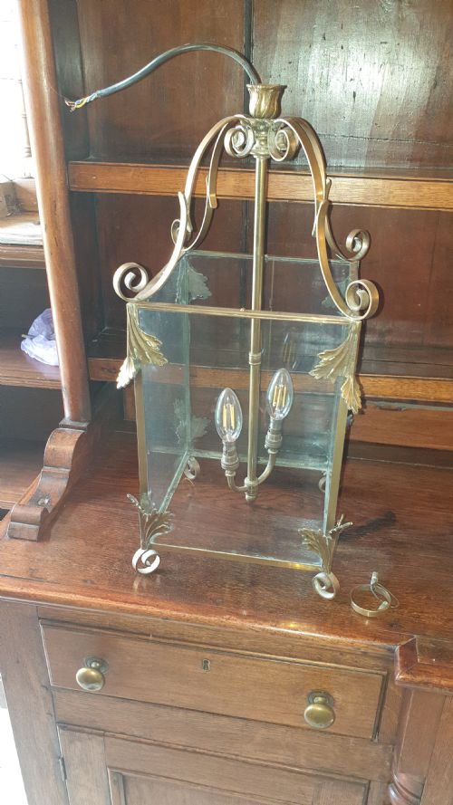 Early 20th Century Brass Hanging Lantern