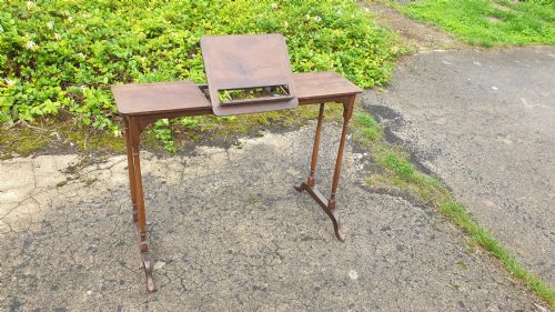 Edwardian Mahogany Reading Table with Adjustable Slope.