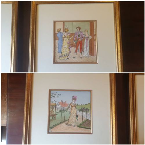 Pair of 19th Century Painted Tiles Signed and Dated.