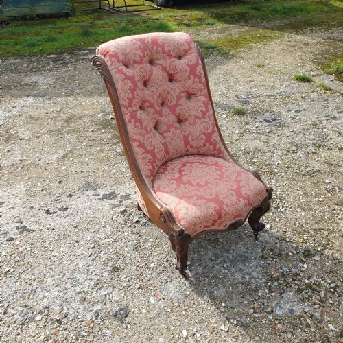 Good Early Victorian Rosewood Bedroom Chair.
